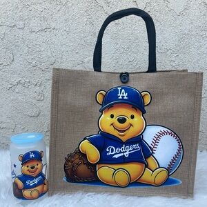 Tote blue Glass can 16 oz